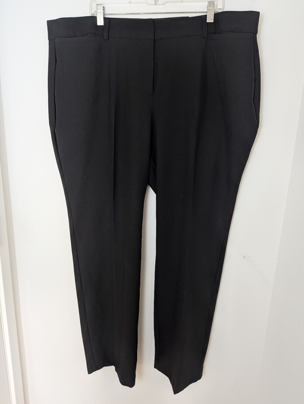 New Lane Bryant Pants Perfect Drape Size 22 Black Mid Rise Straight Leg Business